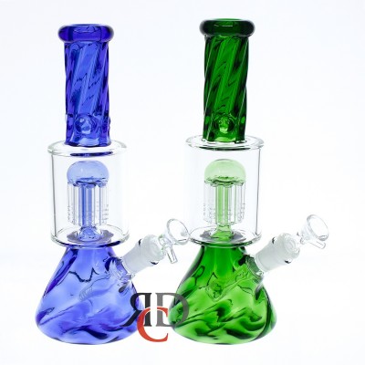 WATER PIPE TWISTED W/ 8-ARM PERC WP2236 1CT